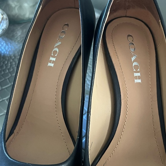 Elegant Coach SAMANTHA Black Heels with Beaded Detailing - Picture 6 of 7